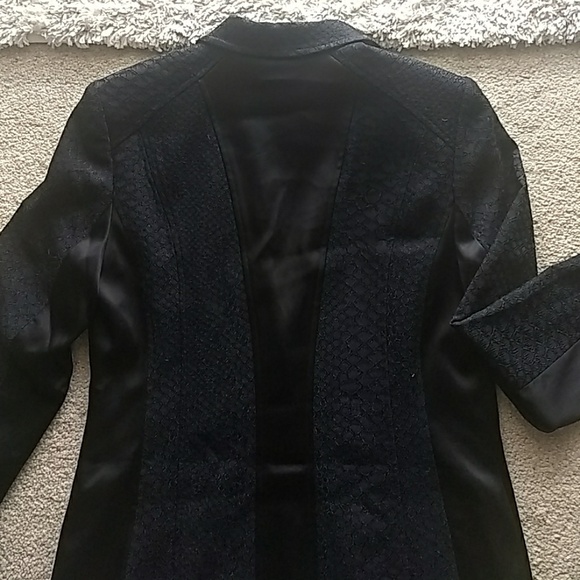 Cache Blazer Pantsuit Black Textured Snake Print - Picture 5 of 8